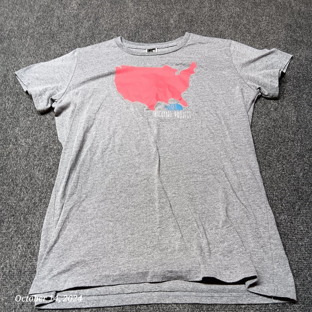 The North Face Shirt Women Large‎ Gray Short Sleeve Crew Neck Backyard Project